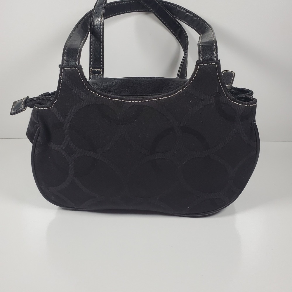 Black Patchwork Handbag Croc Snakeskin Textured Faux eather Shoulder Purse - Picture 5 of 15